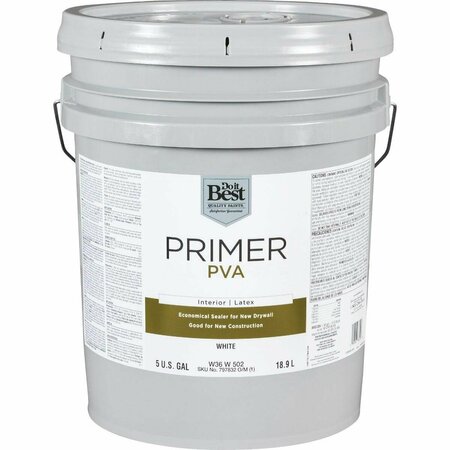 ALL-SOURCE PVA Interior Latex Drywall Primer, White, 5 Gal. W36W00502-20